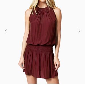 Ramy Brook maroon silk mini dress